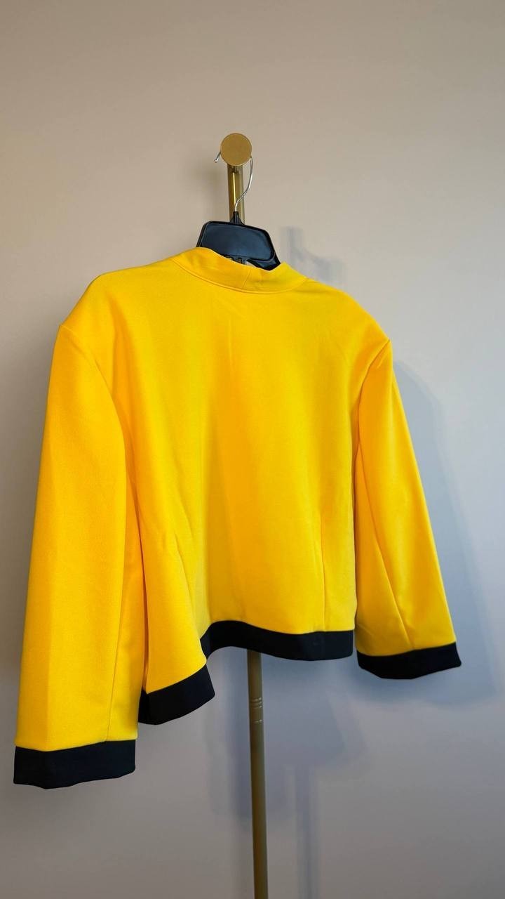 NY Collection 2‑Piece Colorblocked Dress Set Black Lemon 18W NWT $46.99