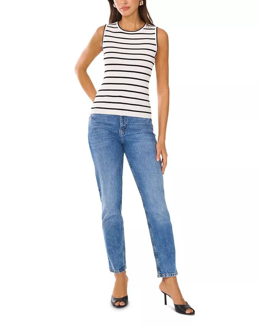 Vince Camuto Striped Sleeveless Blouse – Size L – NWT – $79
