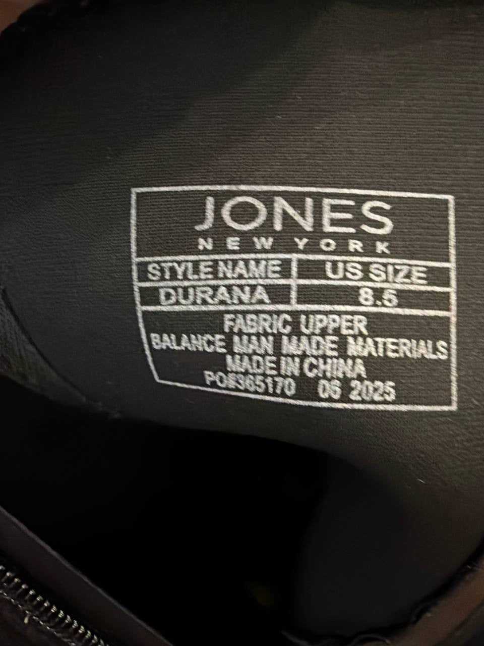 Jones New York Women’s Durana Knee High Boots Black 8.5 Fabric MSRP $109.50 NWOB