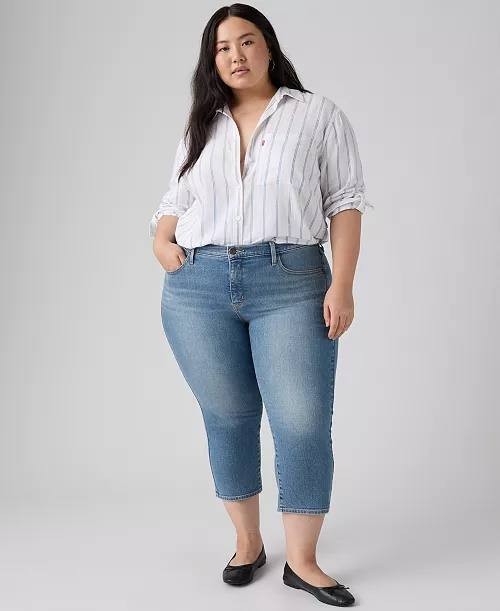Levi’s Plus Size 311 Shaping Skinny Capri Jeans Blue 24W NWT $59.50