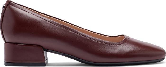 Easy Spirit Jain Pump Leather Block Heel Dark Red Women’s 8M NWB $99