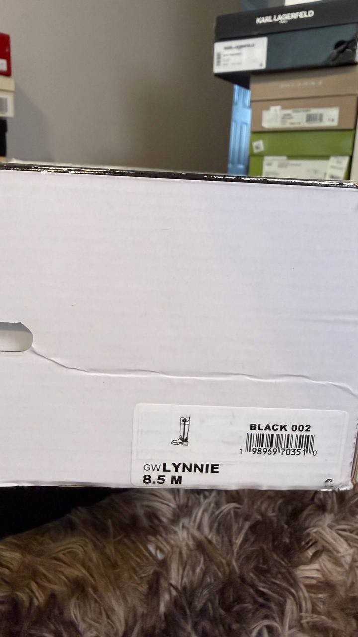 Guess Tall Boots 8.5M Black Man‑Made New in Box MSRP $169
