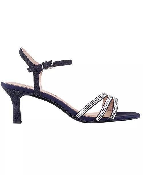 Nina  Dress  Sandals  Navy  8M  New  $89
