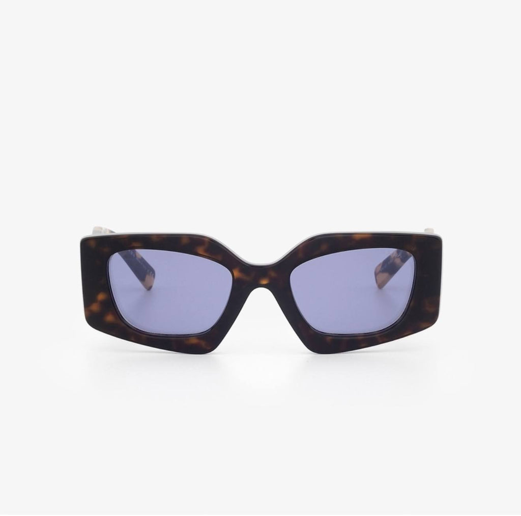 Prada SPR 15Y‑F Tortoise Blue Lens Sunglasses 52mm 2AU‑05Q Italy $375 NWB