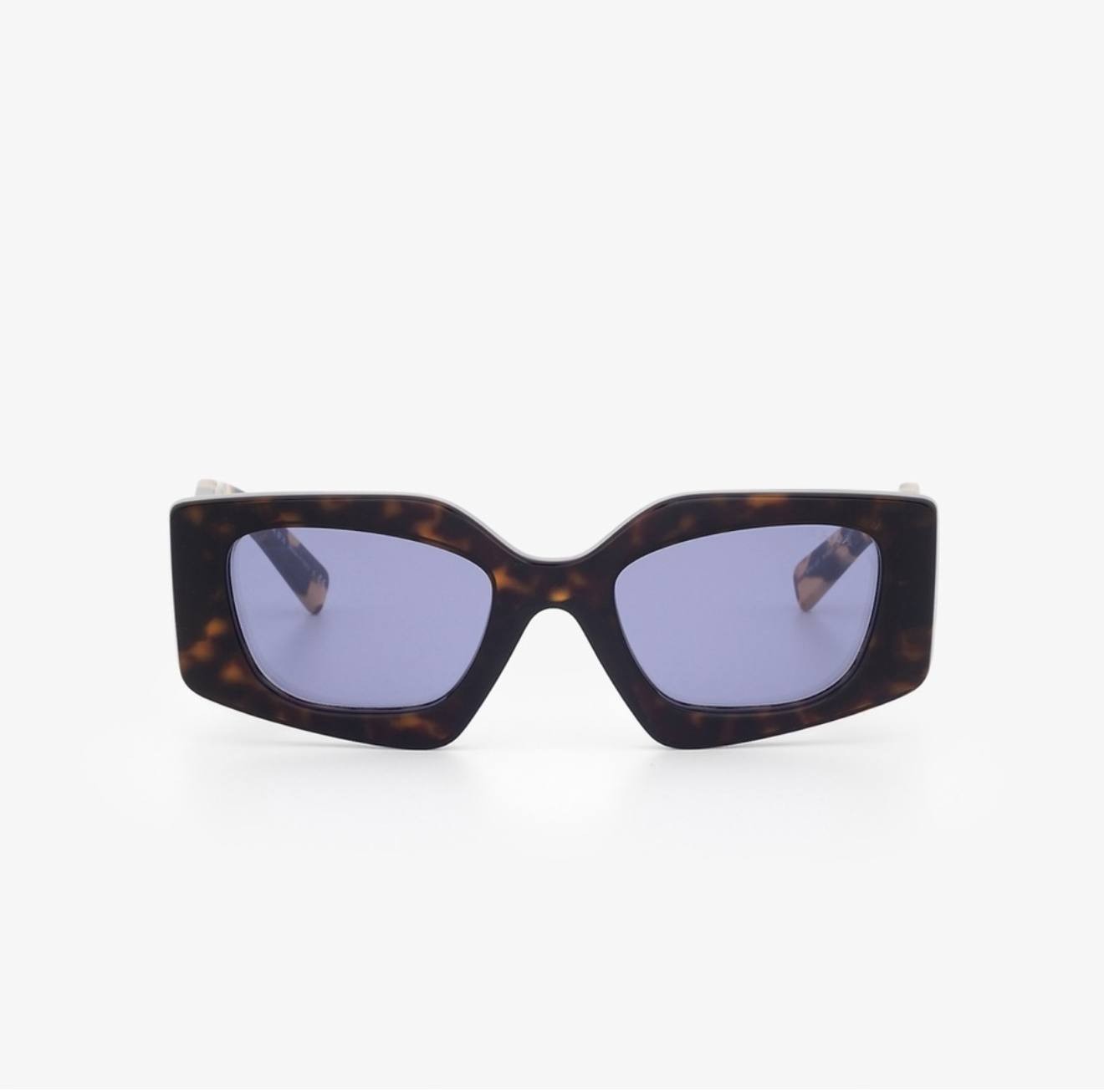 Prada SPR 15Y‑F Tortoise Blue Lens Sunglasses 52mm 2AU‑05Q Italy $375 NWB