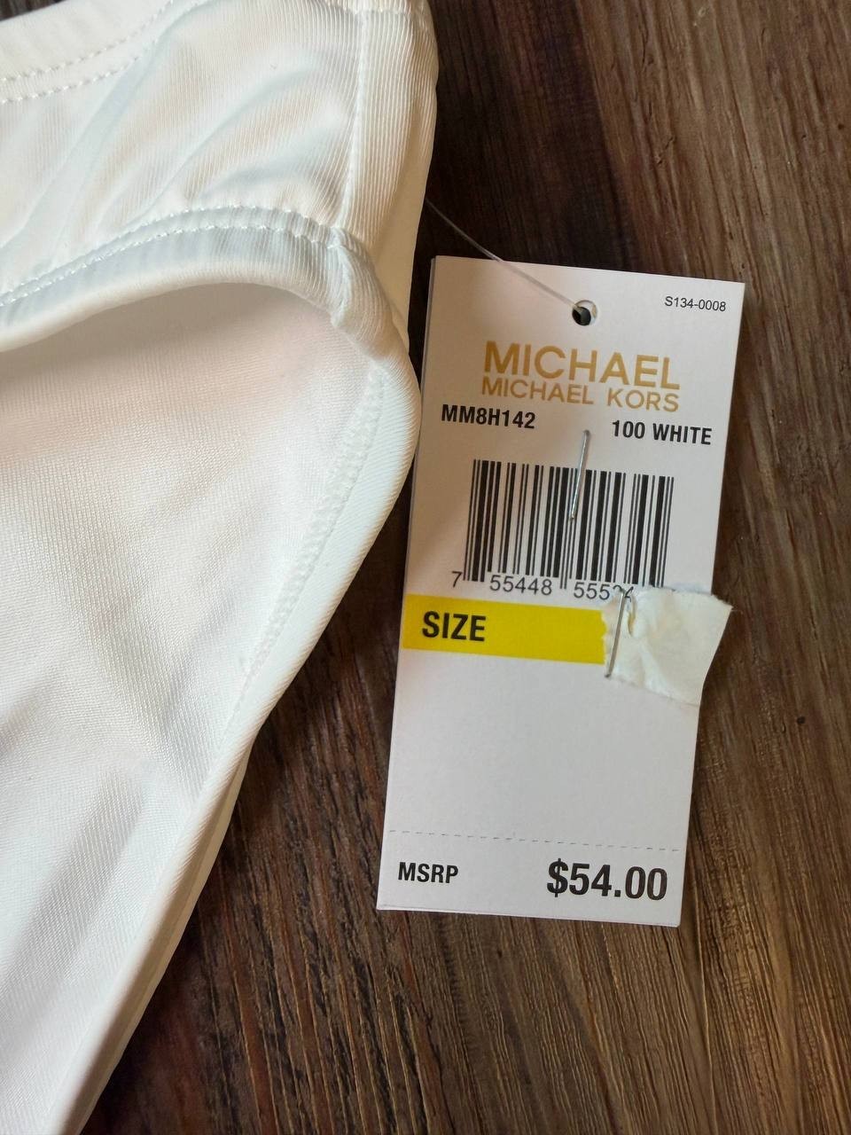 Michael Michael Kors Classic Bikini Bottom White M NWT $54