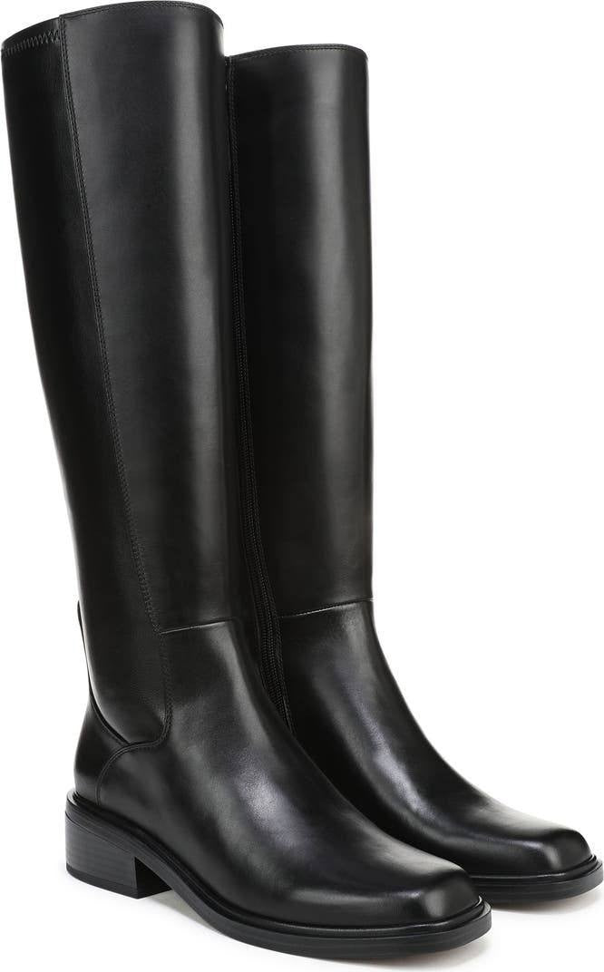 Franco Sarto Gisella Knee High Boots Black 7.5M Leather $225 NWB