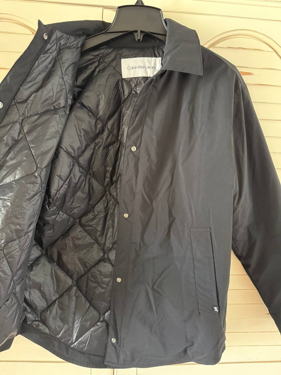 Calvin Klein Jeans Women's Quilted Jacket Black - Full Zip, Regular Fit