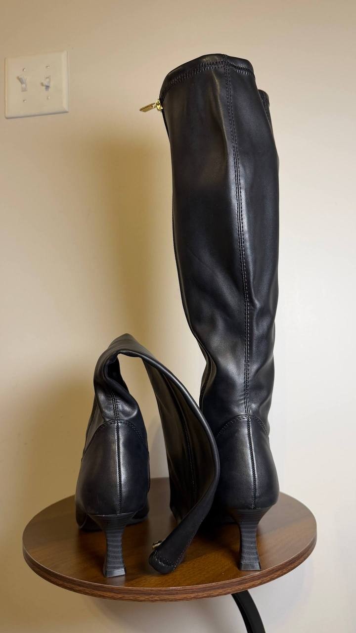 Jones New York Sonton Boots 9.5M Black Knee‑High Zip Block Heel NIB msrp$109.50
