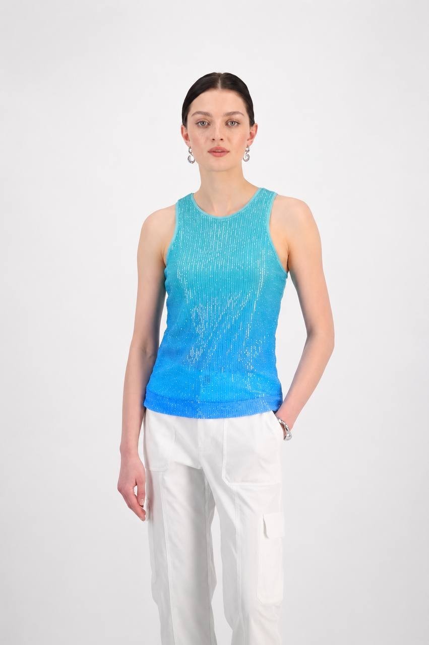 On 34th Ombré Sequin Tank Blue Paradise XXL NWT $49.50