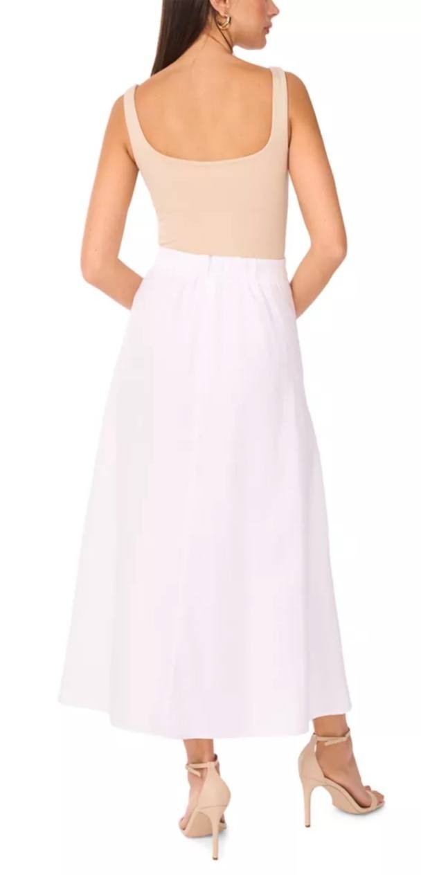 Vince Camuto Women’s Pull‑On A‑Line Skirt Ultra White 6 NWT $119