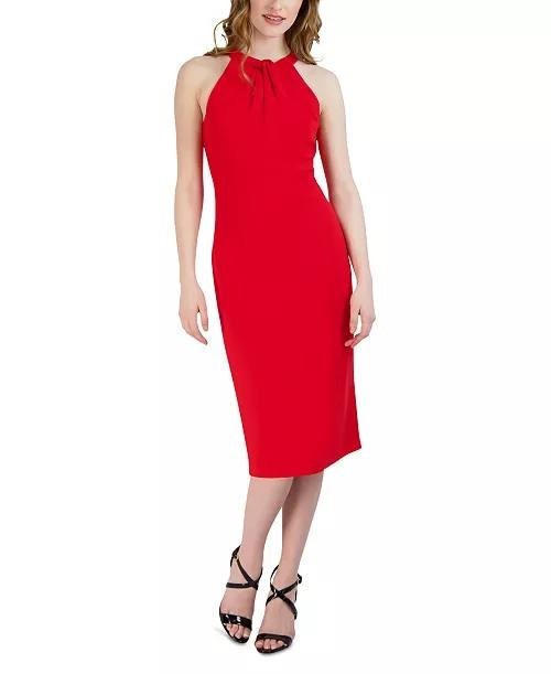 Julia Jordan Women’s Halter Neck Sleeveless Sheath Dress Red Size 12 NWT 109$