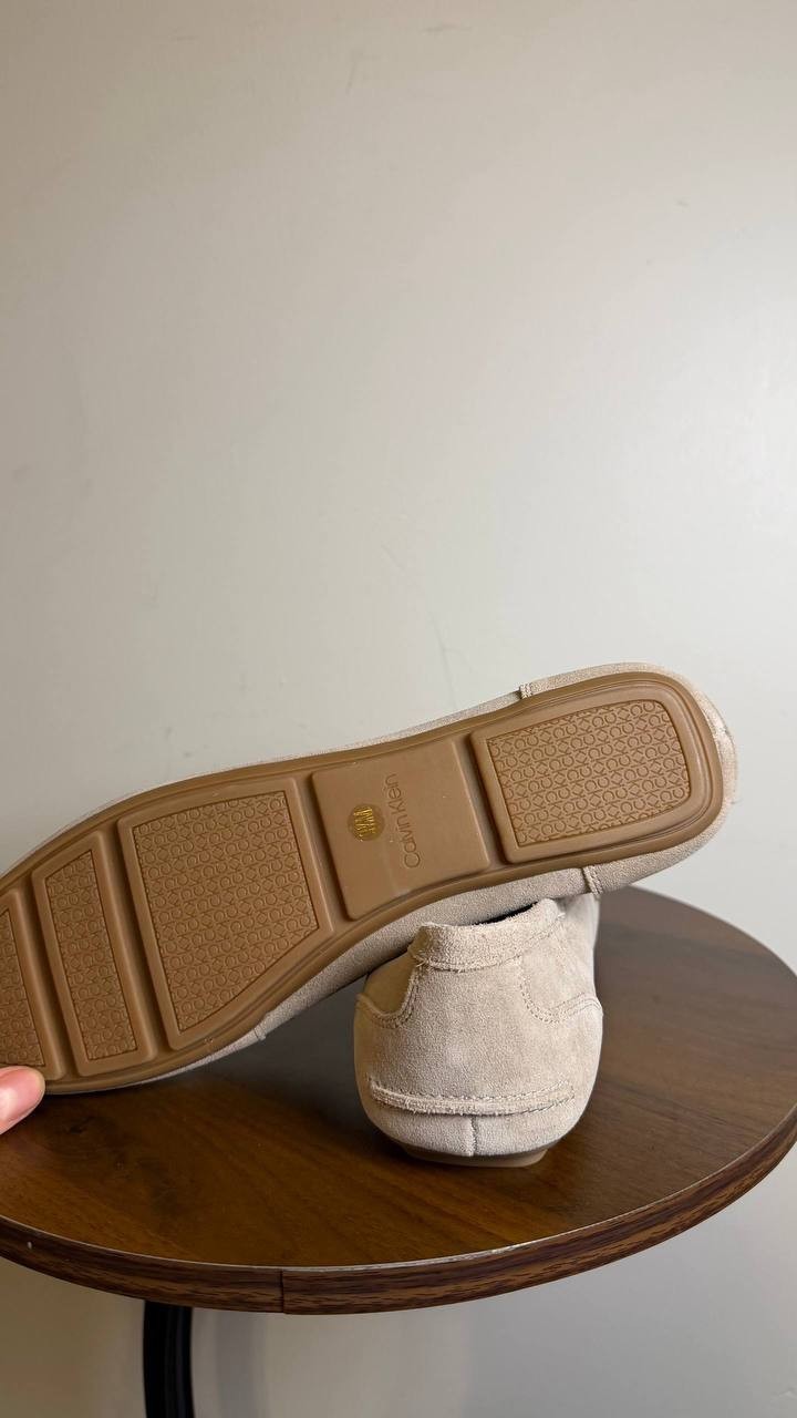 Calvin Klein Slip-On Loafers Taupe Suede Size 9.5M New in Box $99