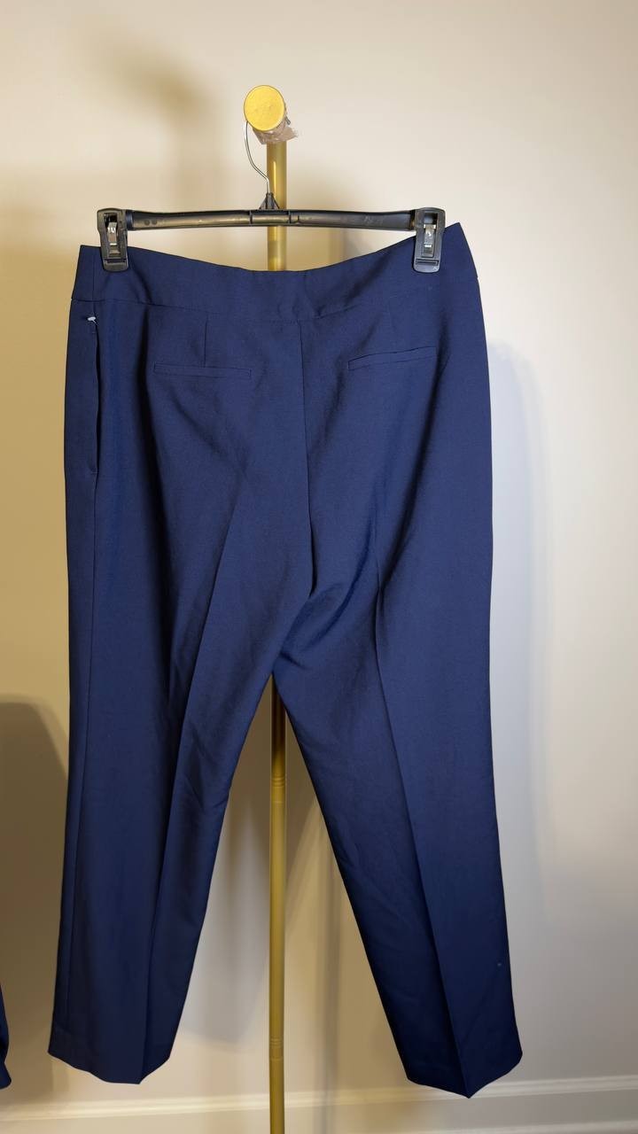 Le Suit Crepe One‑Button 2‑Piece Pantsuit Indigo 10 NWOT $149