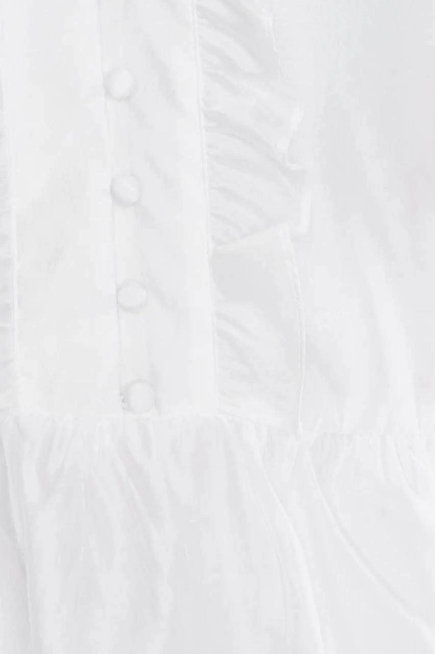 Vince Camuto V-neck Double Ruffle Peplum Flutter Sleeve Top White XL NWT $99