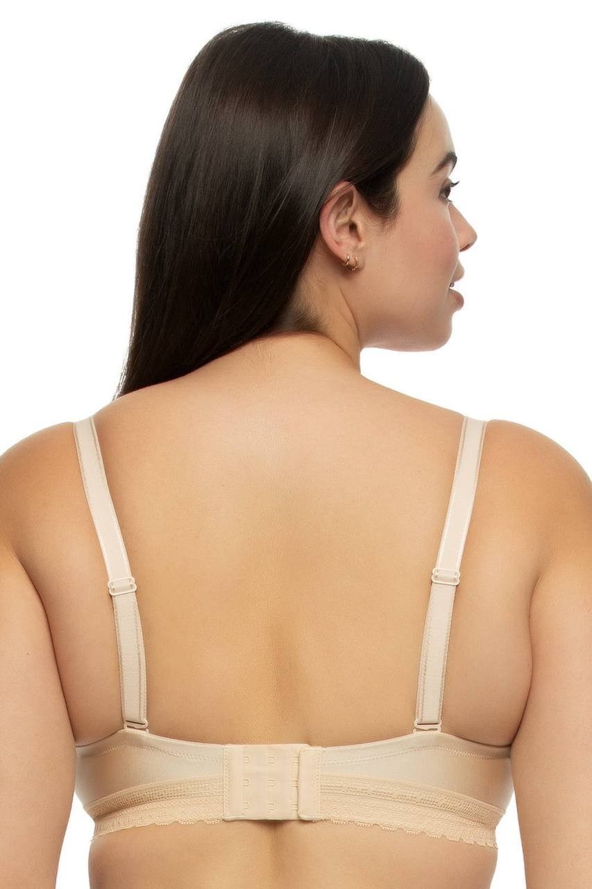 Paramour by Felina Underwire T-Shirt Bra with Lace Trim – Nude 32H