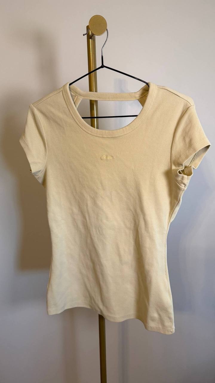 BOSS Women’s ESIMA Print T-Shirt Open Beige S $68 NWT