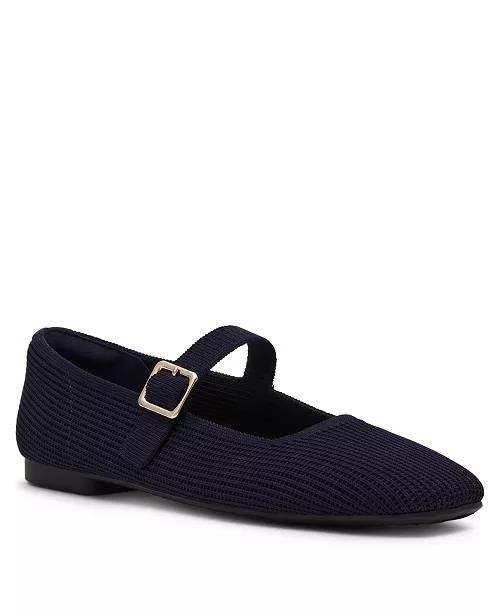 Anne Klein Mary Jane Flats Navy 10 M New $79.00