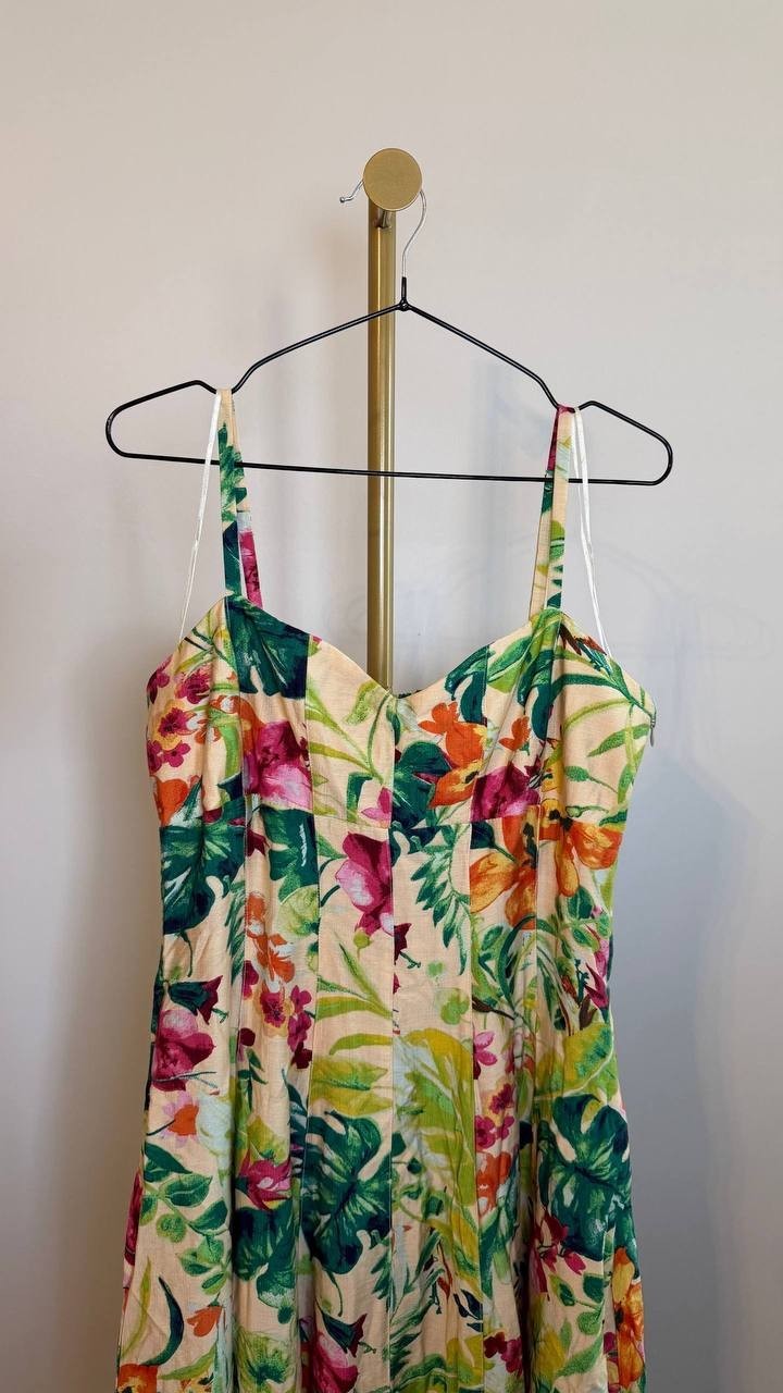 Taylor Printed Sweetheart Fit&Flare Midi Dress Floral Size10 NWOT $128