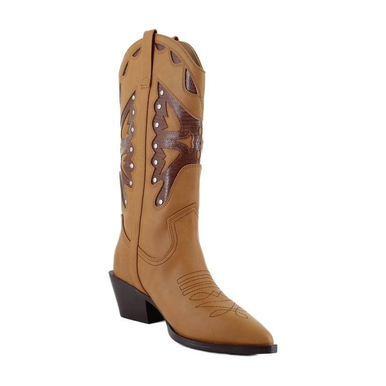 Madden Girl  Cowboy Boots  Natural Brown  7.5  New  $100