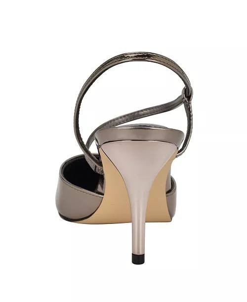Calvin Klein Cordera Strappy Stiletto Pumps – Mirror Metallic–Size 7M–NIB