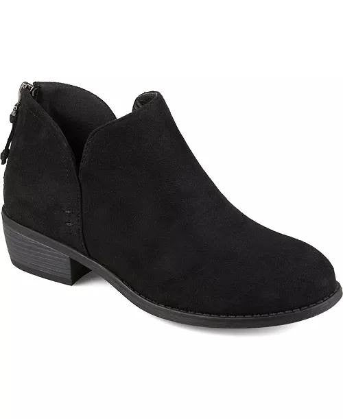 Journee Collection Black Faux Suede Ankle Booties 9M NIB MSRP $108