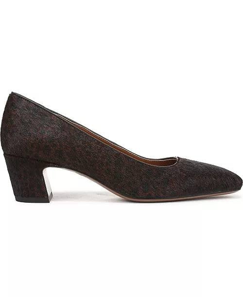 Franco Sarto Salino Pumps 8.5M Brown Leather Square Toe Block Heel NIB msrp$145