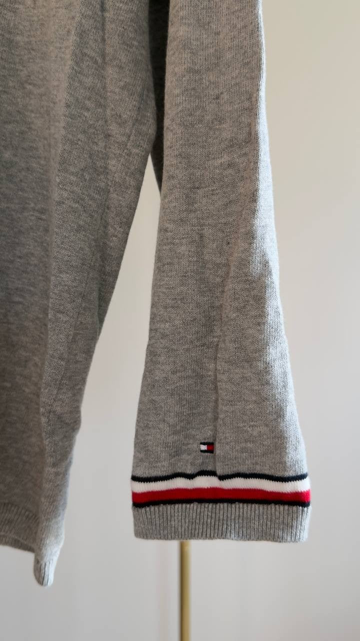 Tommy Hilfiger Cotton Terrier Crewneck Sweater Grey XXL NWT $69.50