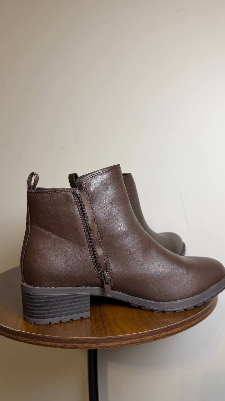 Style&Co Dark Roast Man‑Made Lug Booties 7.5M New in Box MSRP $69.90