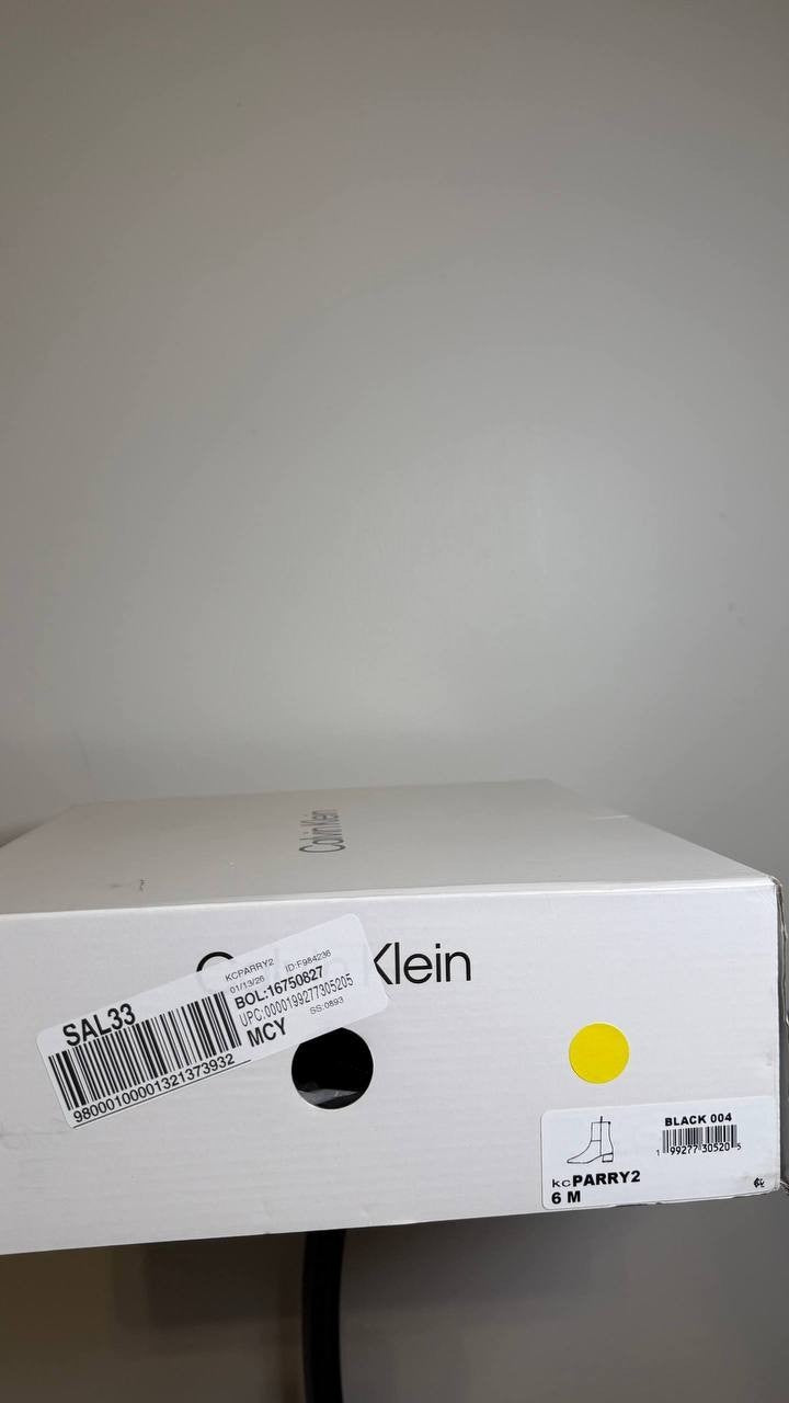 Calvin Klein Ankle Booties 6M Black Man‑Made New in Box MSRP $129