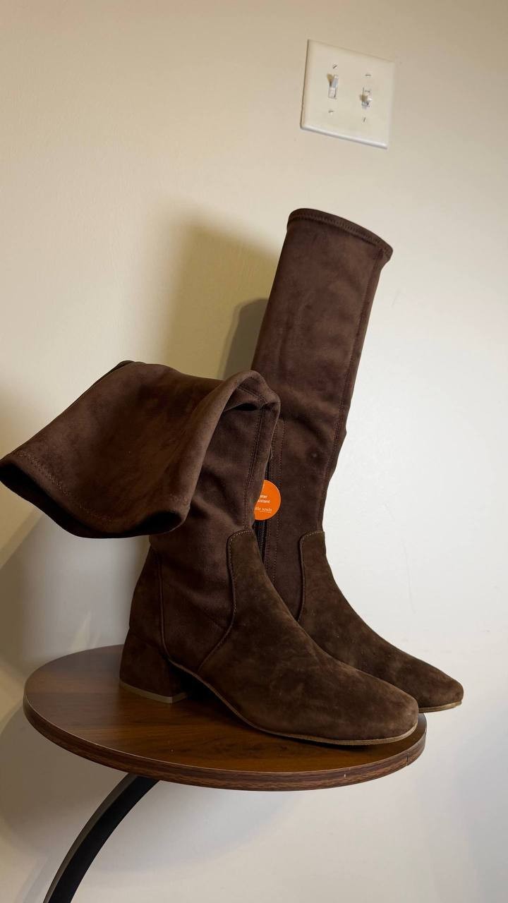 Gentle Souls by Kenneth Cole Chocolate Suede High Boots 9M New in Box MSRP $239