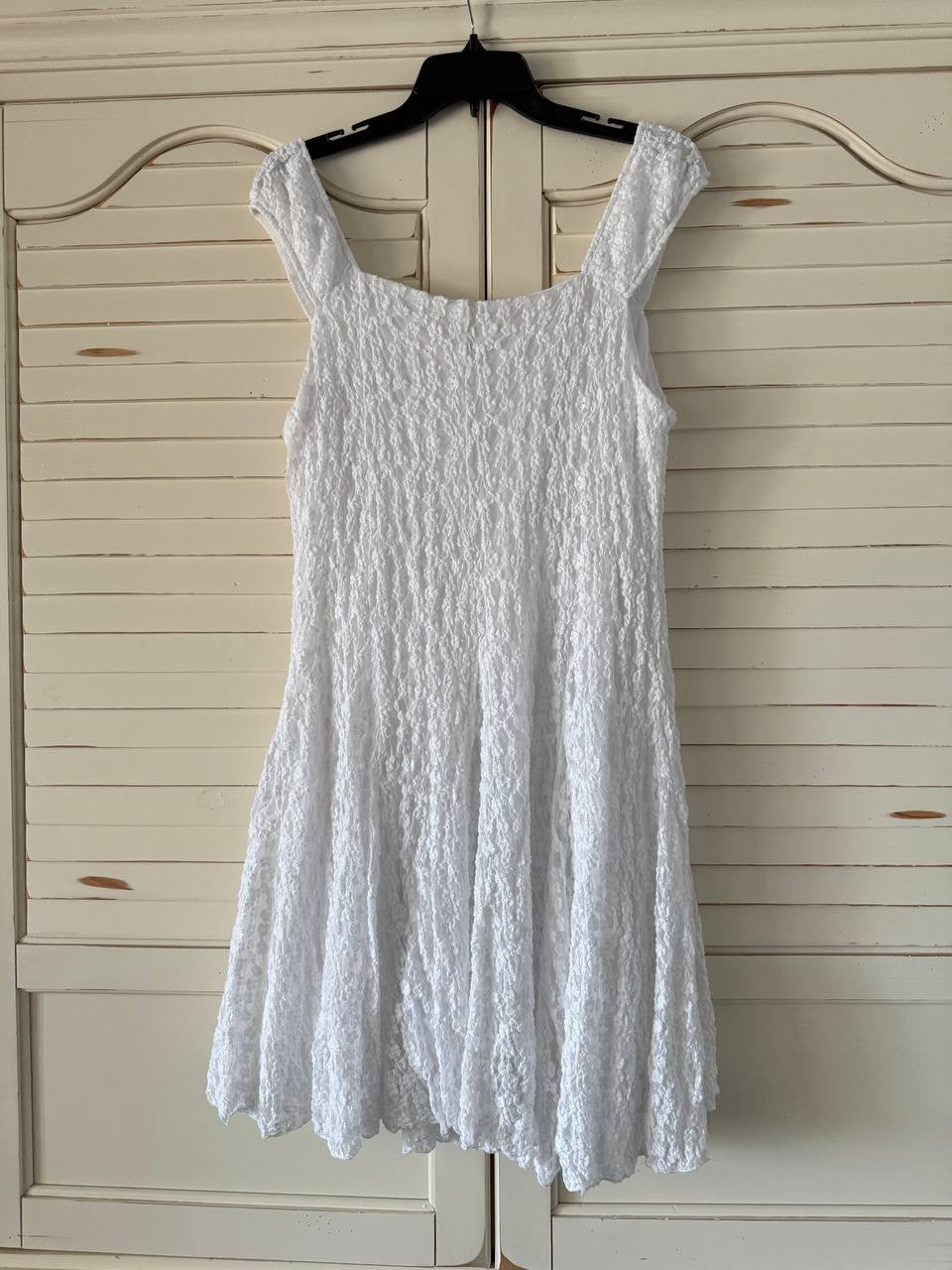 Lucky Brand Floral Mesh Mini Dress White Size XXL NWOT MSRP $79