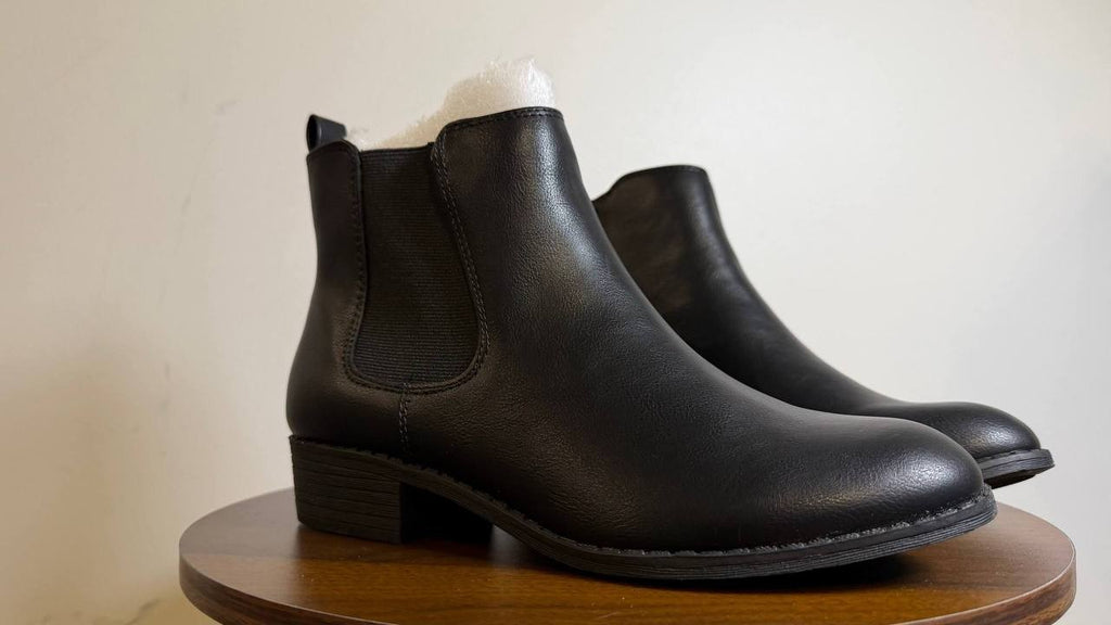 Style & Co Charlyy Booties 9M Black Block Heel Almond Toe Zip NIB msrp$49.99