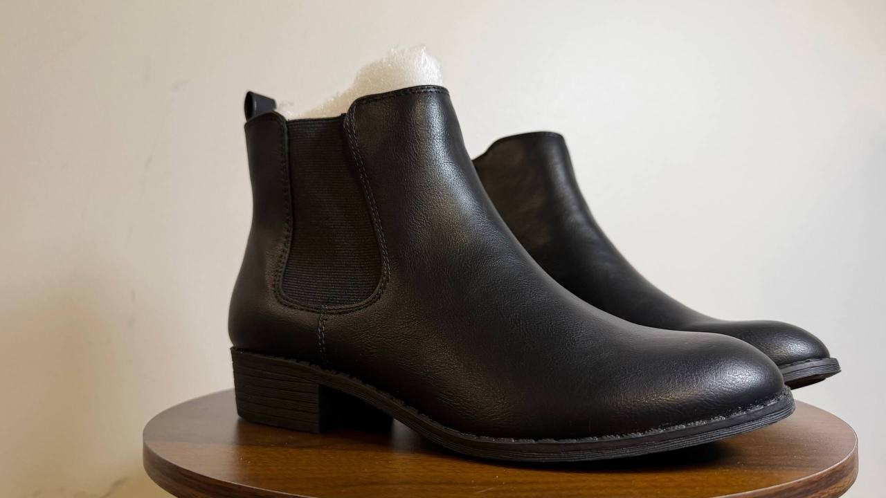 Style & Co Charlyy Booties 9M Black Block Heel Almond Toe Zip NIB msrp$49.99