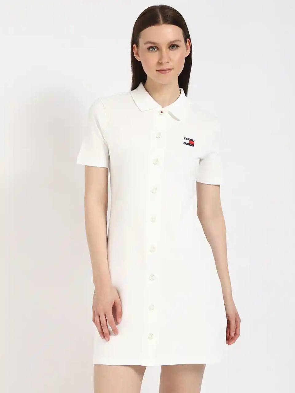 Tommy Hilfiger Shirt Dress White Size L NWT – Classic Chic Everyday Style