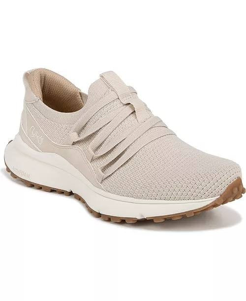 Ryka Jumpstart Sneakers 8.5W Beige Slip‑On Knit Walking Shoe NIB msrp$99.99