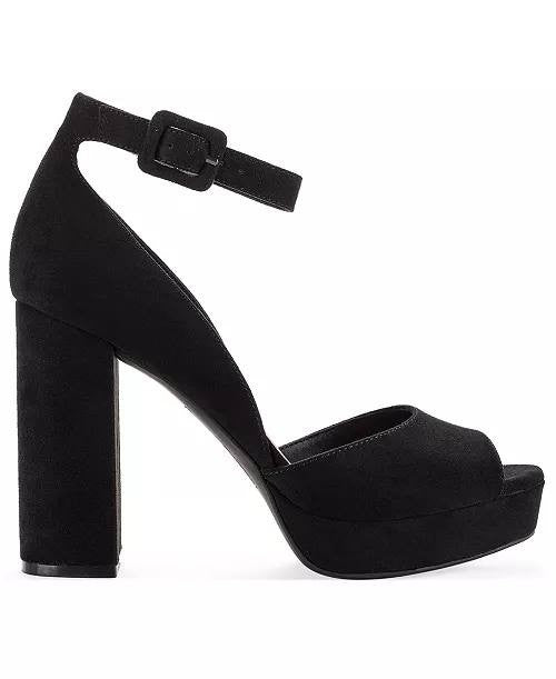 Wild Pair Black Microfiber Dress Sandals Size 5M NIB MSRP $69.90
