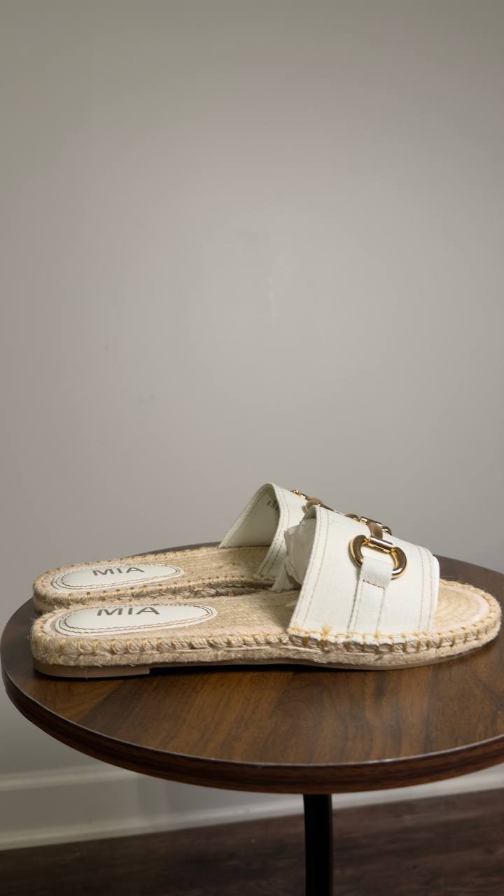 MIA  Espadrille Sandals  Bone  9M  New  $70