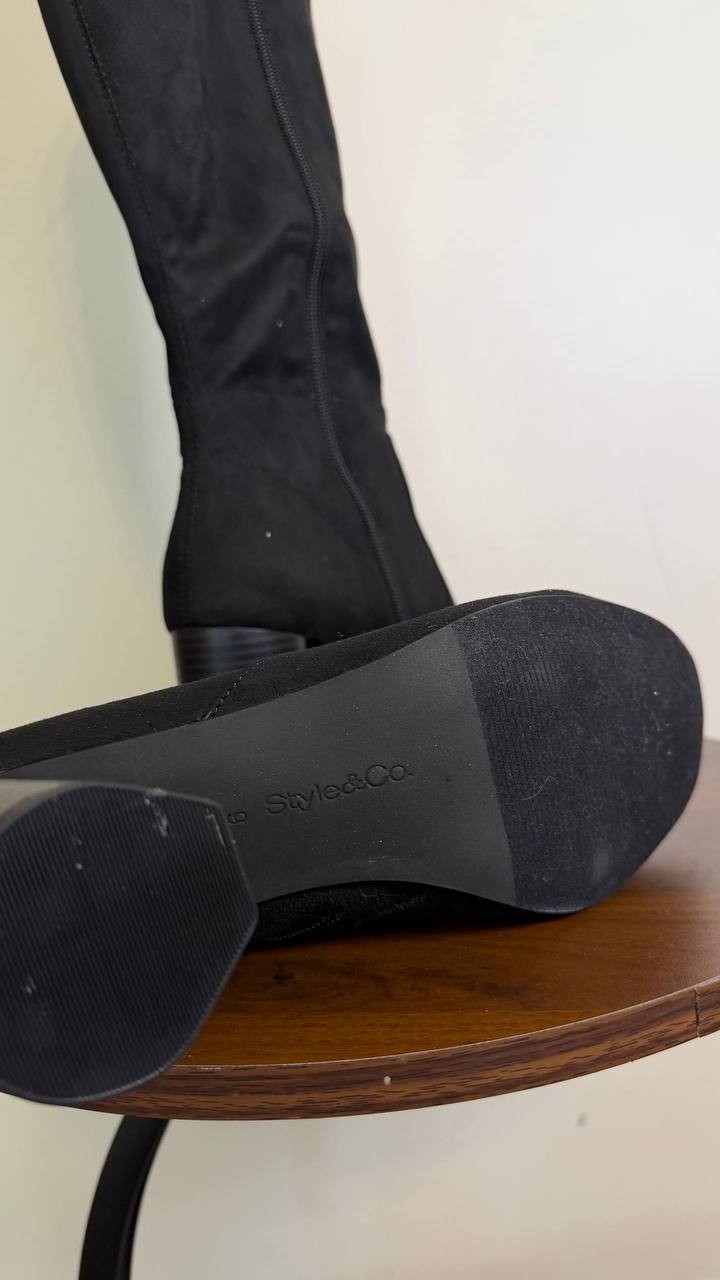 Style & Co Lyyric Snip Toe Block Heel Boots Black Women’s 9M NWB $89.90