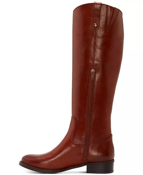 I.N.C.  Riding  Boots  Cognac  Leather  9M  WC  New  $189.90