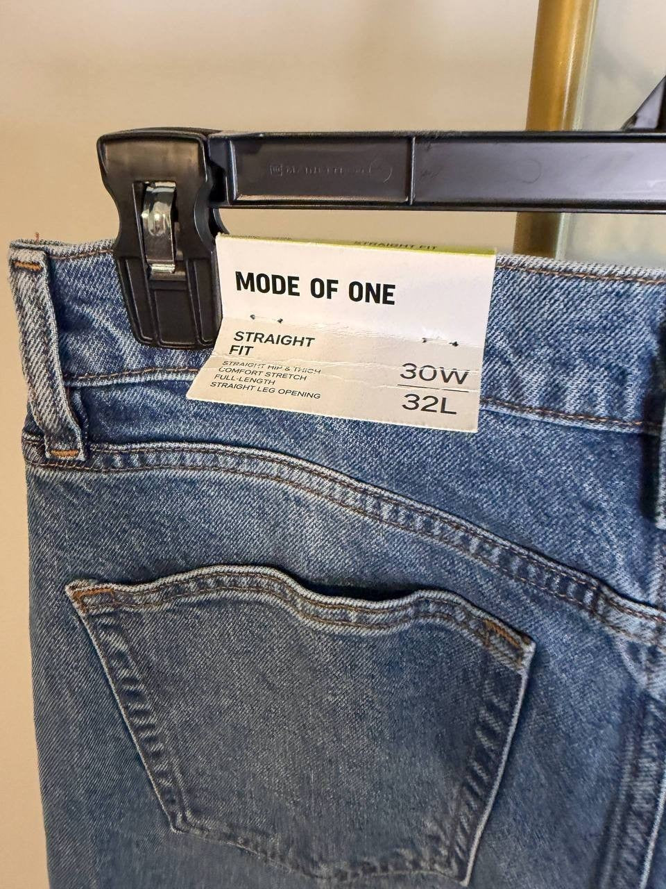 Mode of One Men’s Straight‑Fit Jeans Blue 30W NWT $69.50