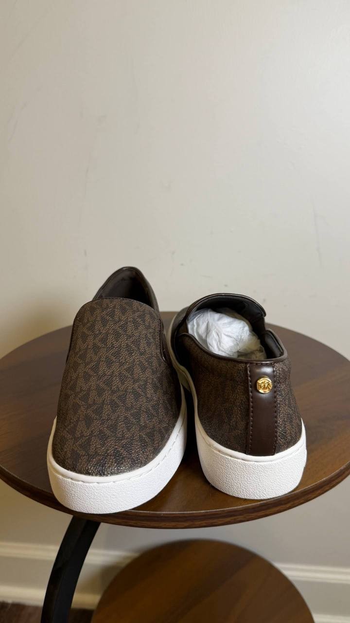 MICHAEL Michael Kors Keaton Slip-On Brown 8.5M Man‑Made MSRP $99 NWB