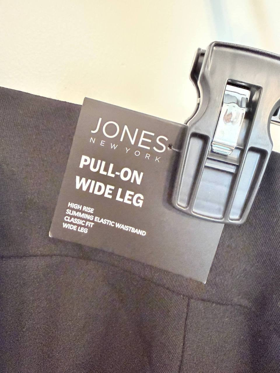 Jones New York Serenity Knit Pintucked Pull‑On Pants – Black – Size XL –NWT–$79