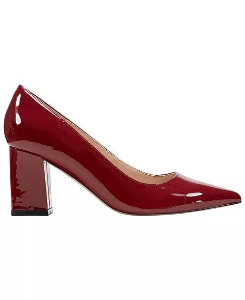 Marc Fisher LTD Dark Red Patent Leather Block Heel Pumps Size 7.5M NIB $165