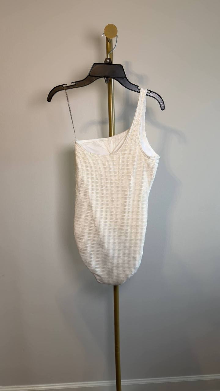 MICHAEL Michael Kors One‑Piece Swimsuit White 4 Preowned Excellent $118