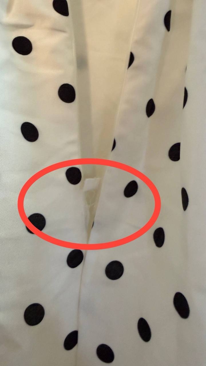 French Connection Polka Dot Midi Dress Black White Size6 NWTdamage-broken zipper