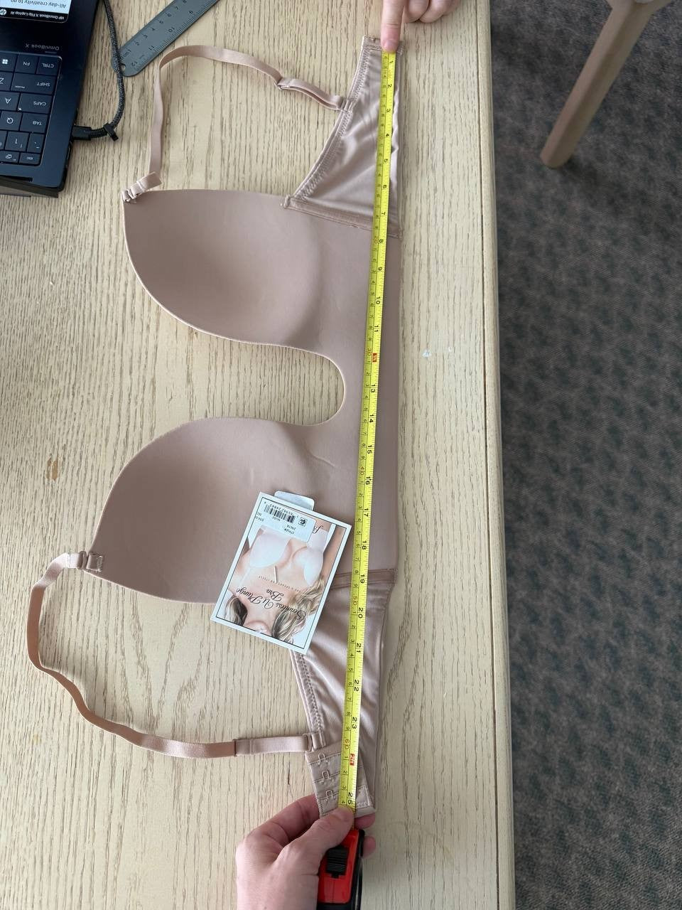 Fashion Forms Women’s U-Plunge Backless Strapless Convertible Bra Size 36D Nude