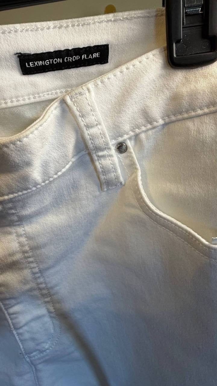 Jones New York Lexington High Waist Crop Jeans Soft White 16 NWT $79.50