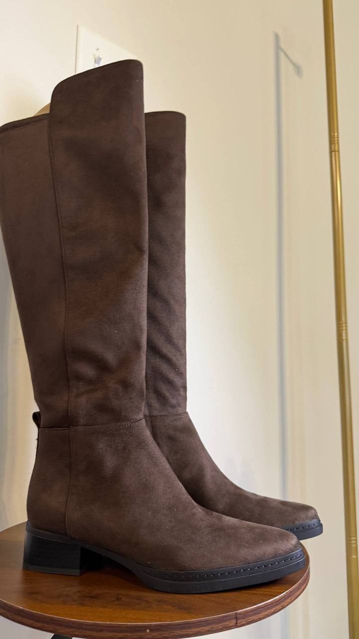Michael Michael Kors Tall Boots 7.5W Chocolate Faux Suede New in Box MSRP $175