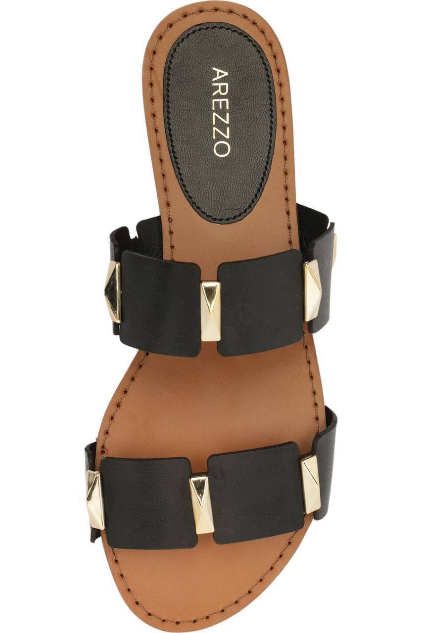 Arezzo  Slide  Sandals  Black  8.5B  New  $79